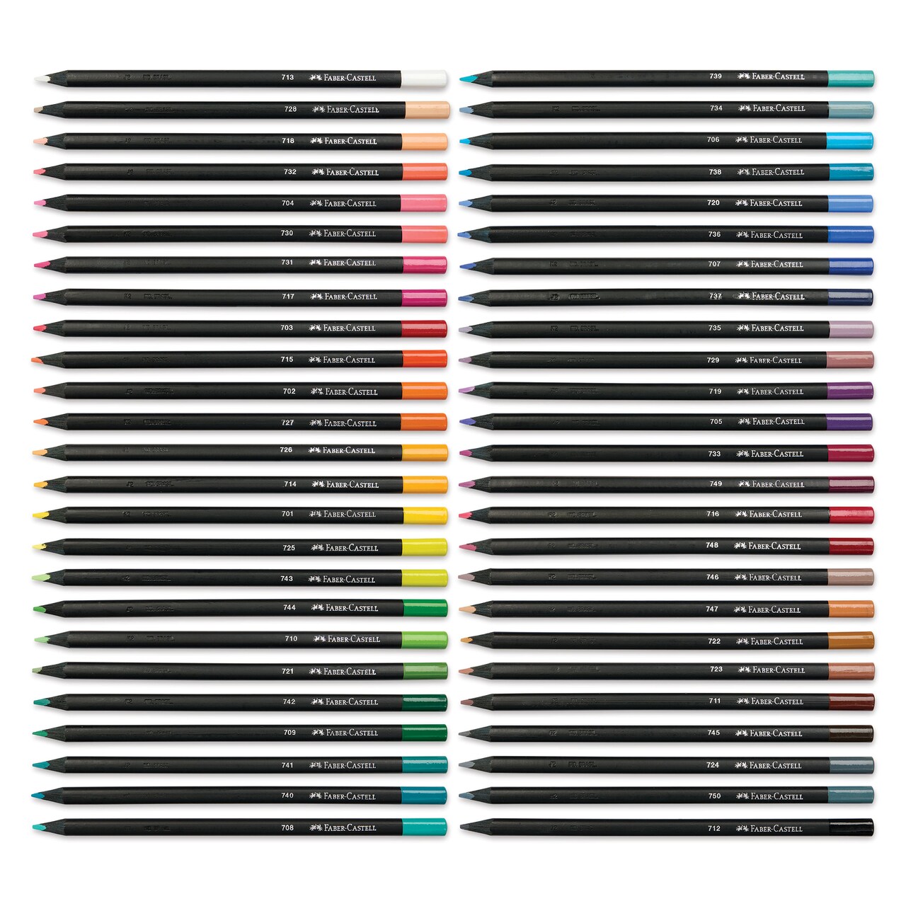 Faber-Castell Black Edition Colored Pencils - Assorted Colors, Set of 50